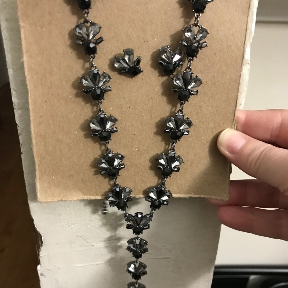 Earrings and a necklace